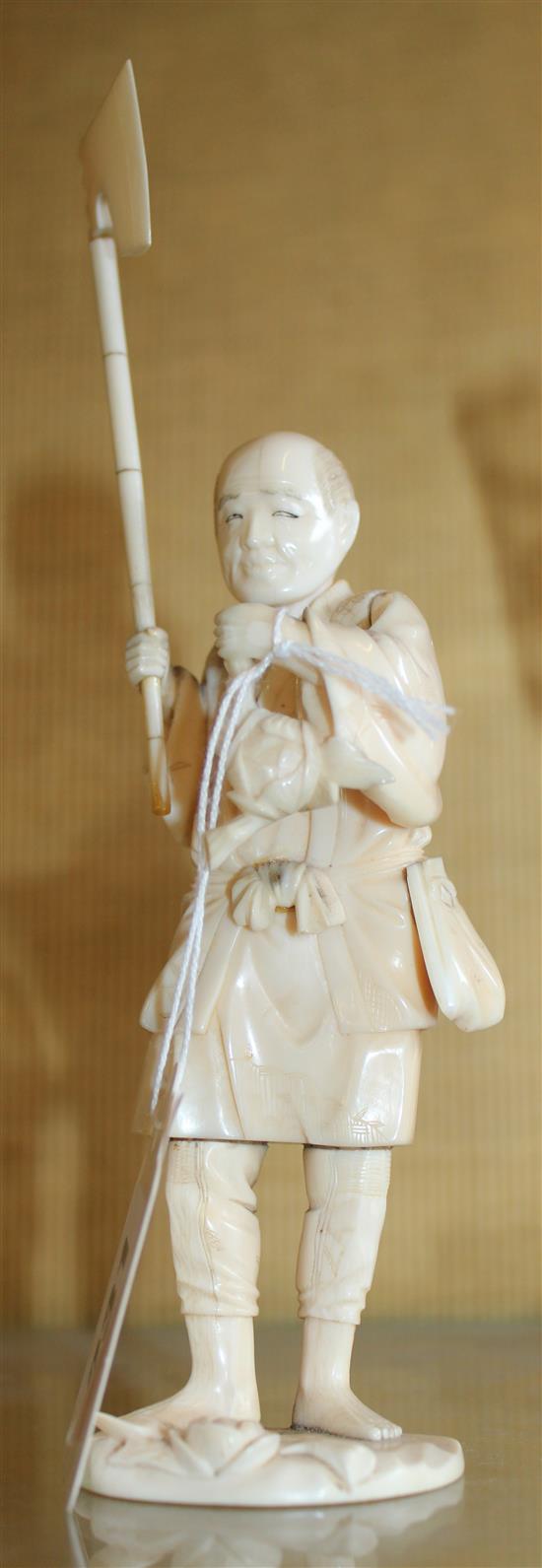 Japanese carved ivory figure